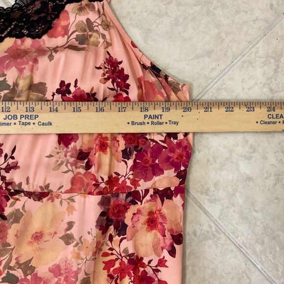 Torrid Pink Floral Stretch Challis Tea Length Cami Dress Size 2XL Babydoll - Picture 8 of 11